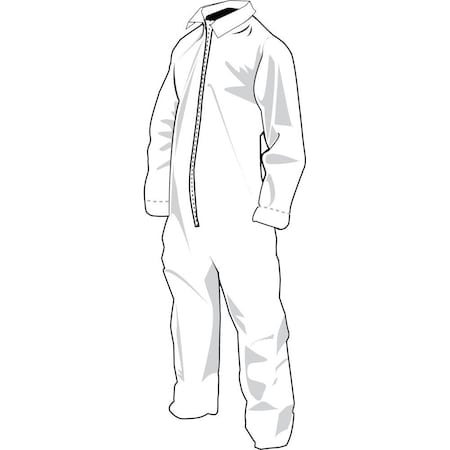 Sas Safety Disposable Coveralls, Collared, 3XL, Microporous Non-Woven Material with Polyethylene Coating 6996